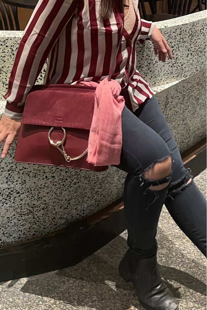 Chloe faye burgundy best sale