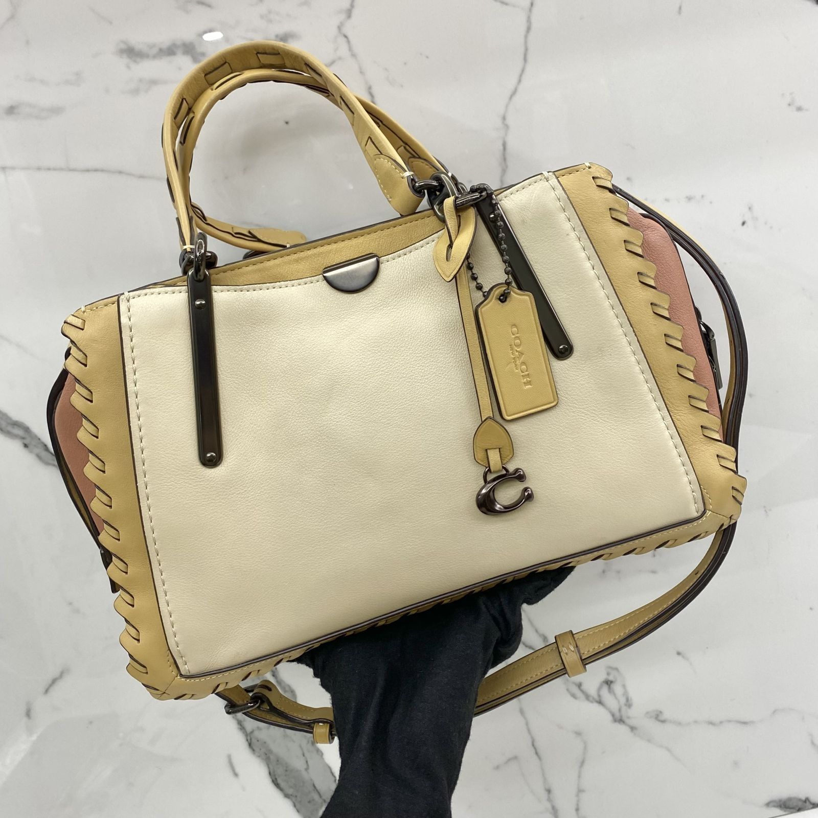 Coach whipstitch colorblock clearance