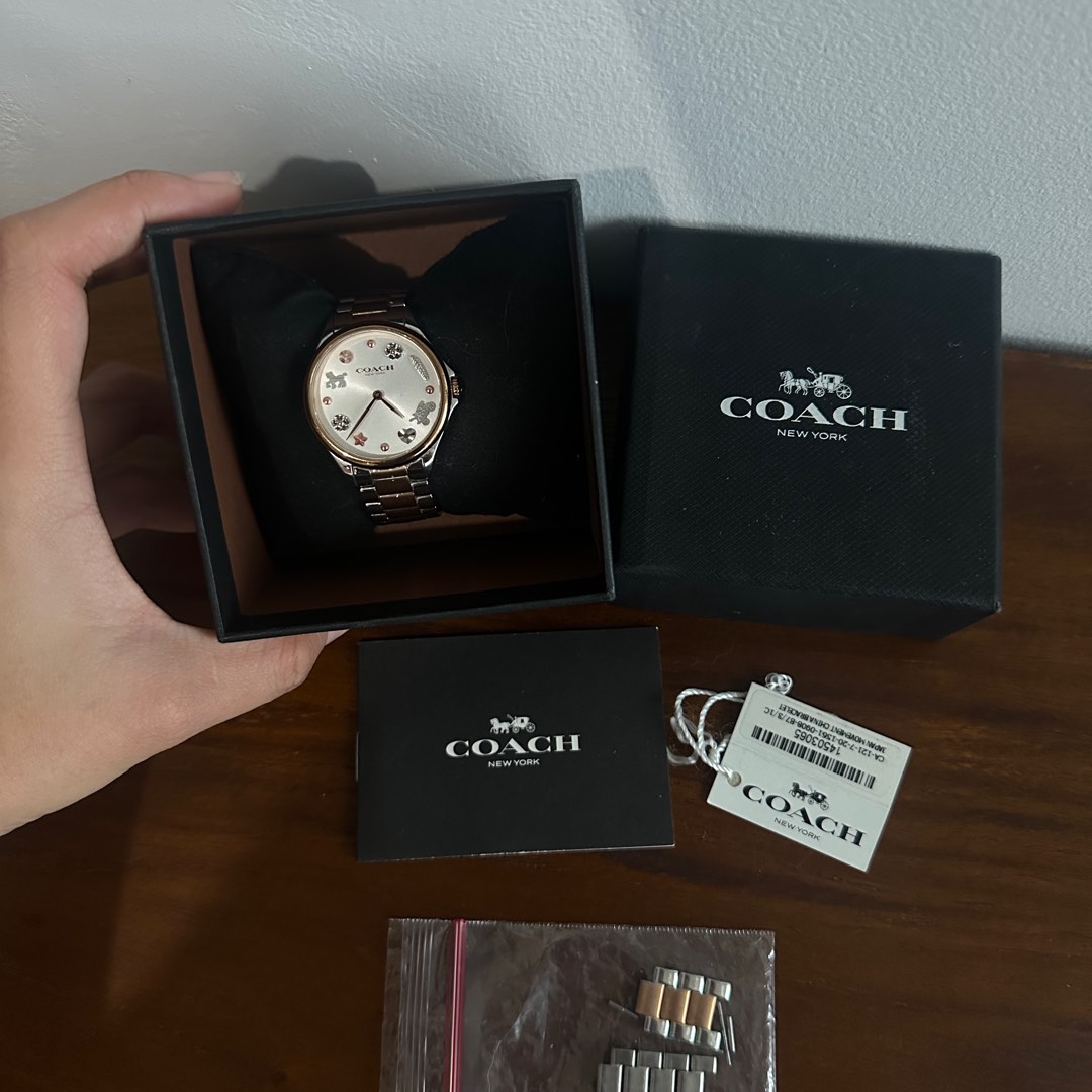 Coach Rose Gold Silver Watch Women s Fashion Watches Accessories Watches on Carousell