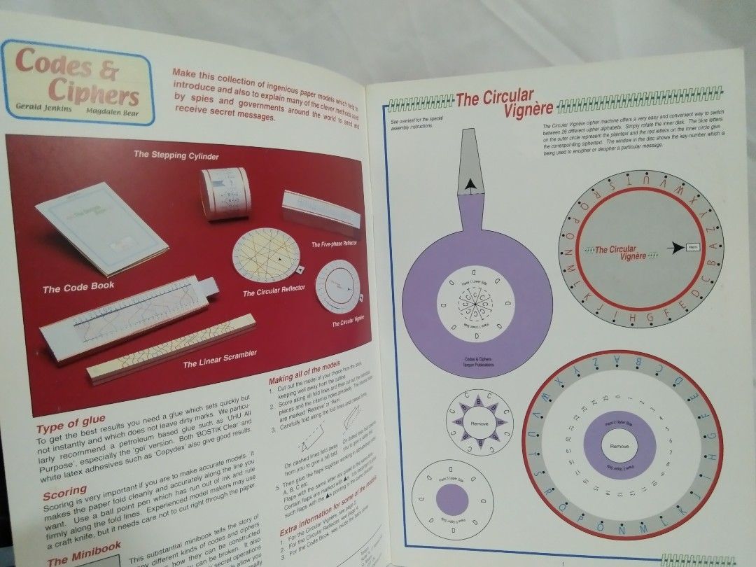 Codes & Ciphers Clever Devices for Coding & Decoding to cut out and make (Category: Textbooks) located in Quezon City. Submitted by sky_bookstore (Listing ID 1318001230, Image 3). Description: Paperback Book Note: We sell pre-loved books. Some books may have minor flaws, such as shelf wear, creases and other common signs of usage. Location: Sauyo, QC.