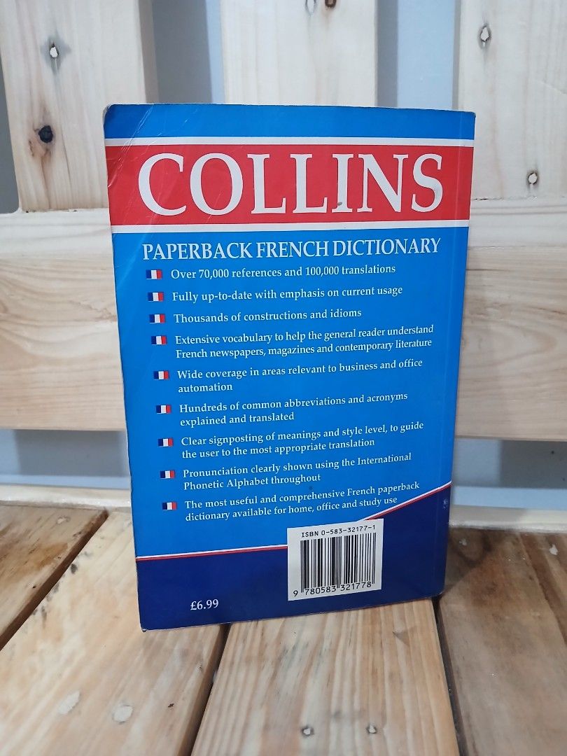 Collins •FRENCH DICTIONARY (Category: Textbooks) located in Manila. Submitted by dories12d57986 (Listing ID 1318049725, Image 2). Description: •French >English •English >French •Exclusive Edition •Paperback French Dictionary.