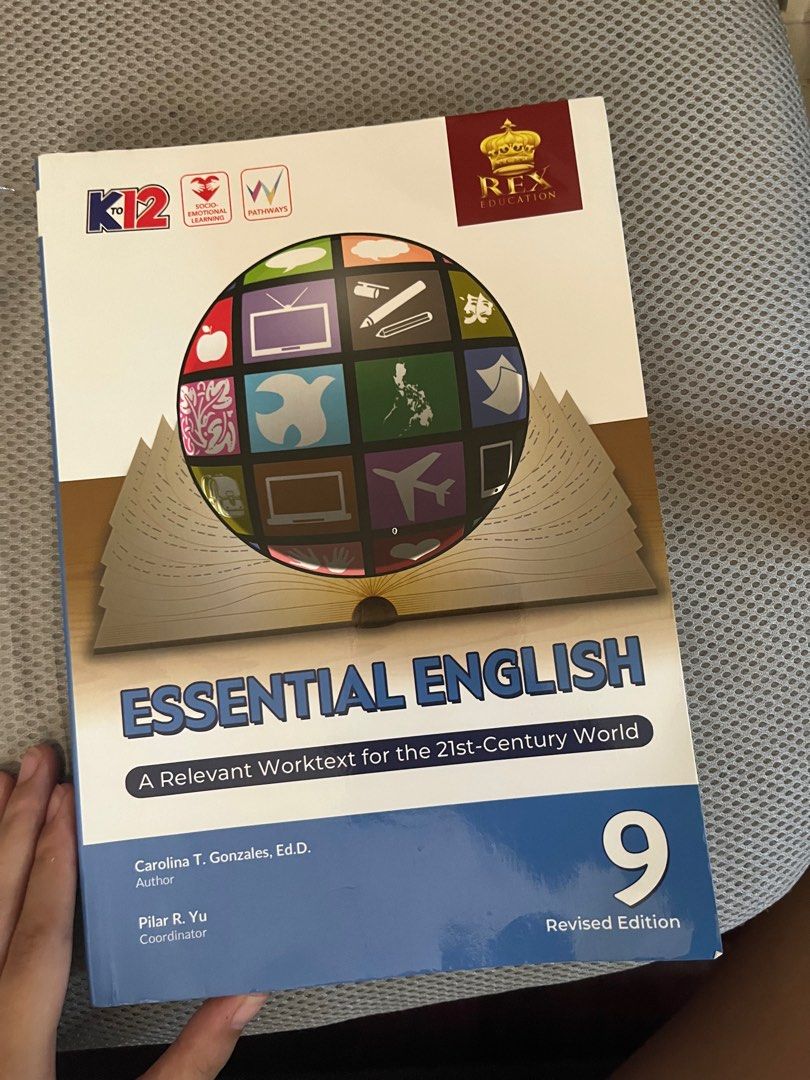 ESSENTIAL ENGLISH 9 (GRADE 9) (Category: Textbooks) located in Paranaque City. Submitted by sofiaflrs (Listing ID 1314304525, Image 3). Description: Title: ESSENTIAL ENGLISH 9 (GRADE 9) Publisher: REX Book Store Condition: Used but not abused. Can send more pictures via DM. Notes: 1. I have more textbooks! Most of them are priced the same. You can check my other listings. 2. All are in good condition, unless stated otherwise 3. I can send more pi