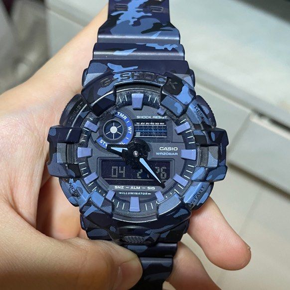 G Shock Big Blue Camo GA 700
