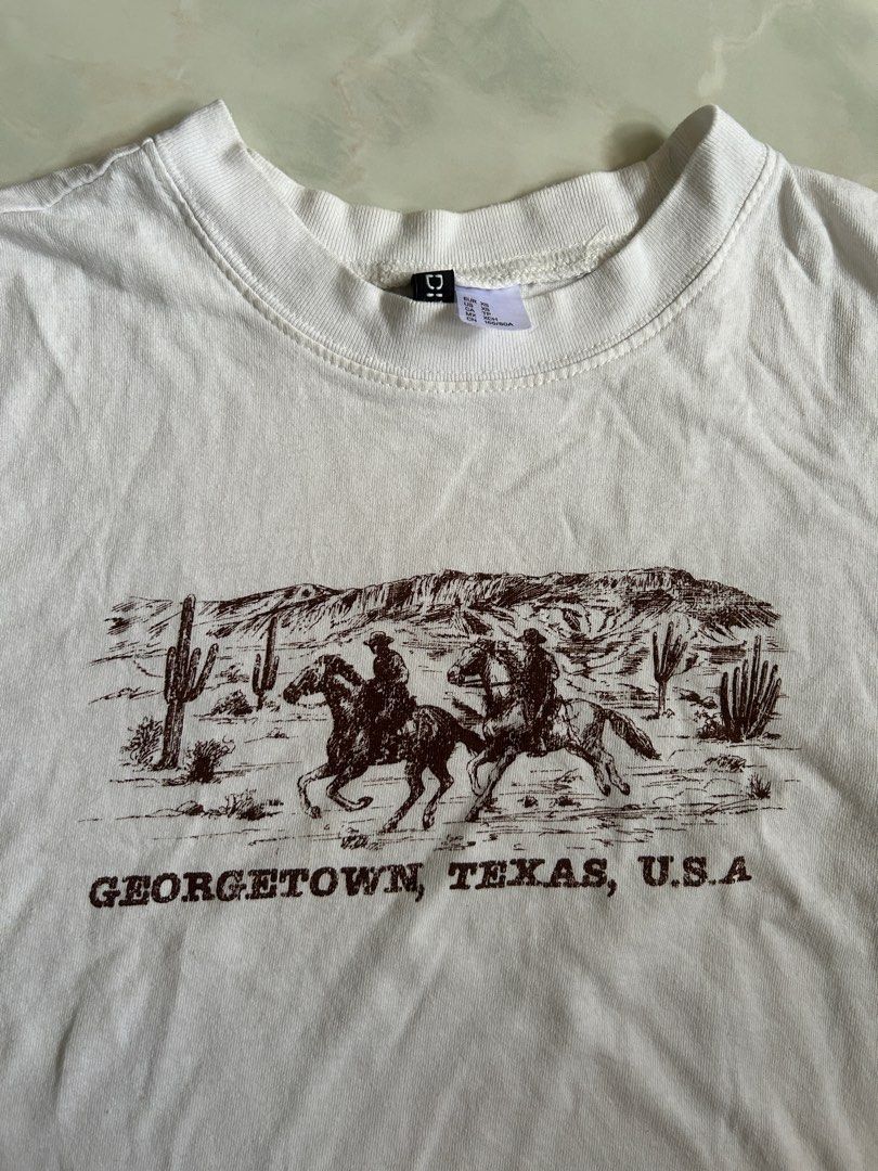 h m georgetown usa graphic baby tee y2k crop top