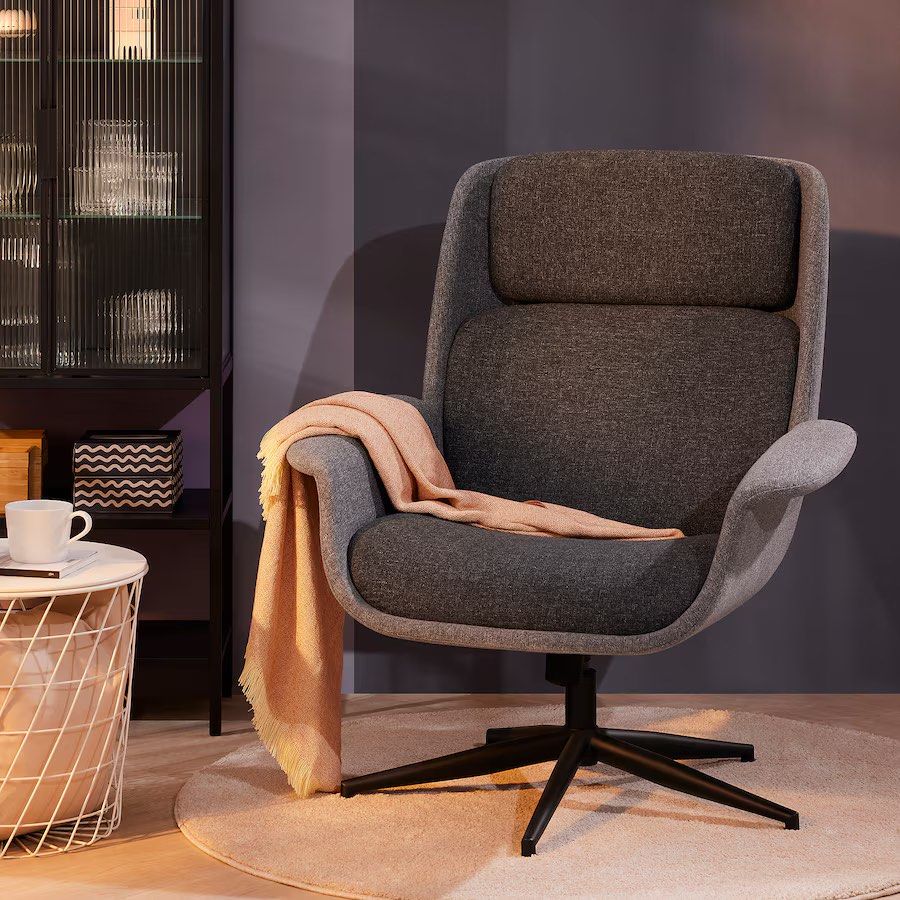 IKEA ALEBY swivel armchair Furniture Home Living Furniture Chairs on Carousell