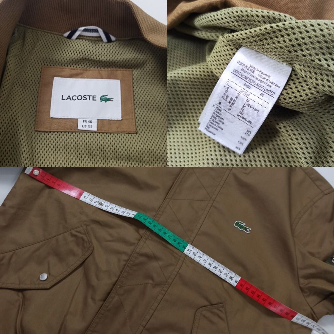 Jaket Pria Lacoste Bomber Men Jacket Live Original Saku Samping