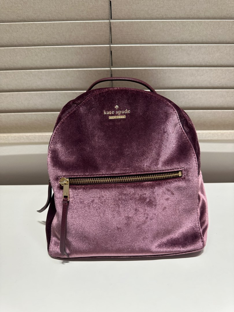 kate spade purple suede mini backpack Women s Fashion Bags Wallets Backpacks on Carousell
