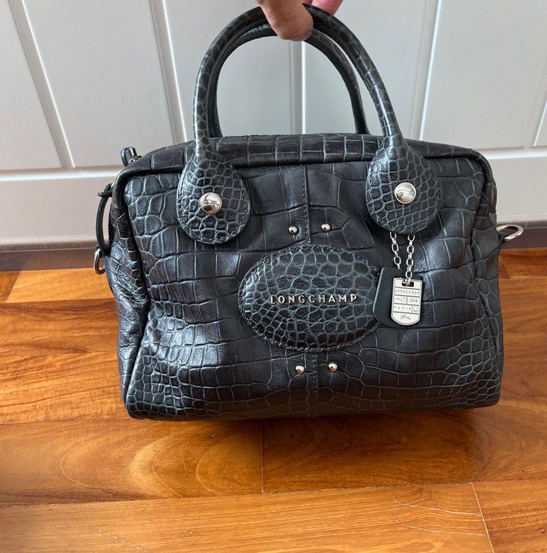 Shoulder Bag Sac Longchamp Quadri Longchamp Quadri Black Leather