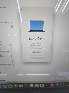 MacBook Pro 13 M1 Retina 8GB Ram, 512GB SSD, Touch Bar and Touch ID ...