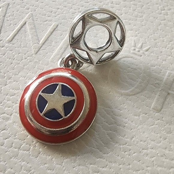 Marvel The Avengers Captain America Shield Dangle Charm 790780C01 ...