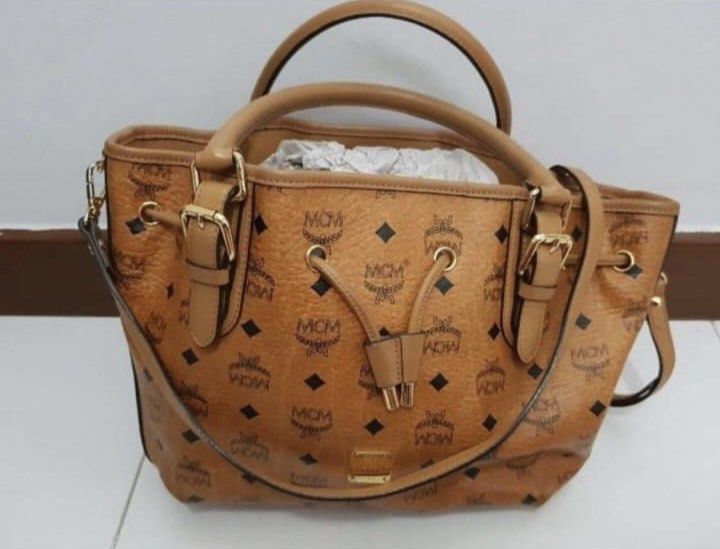 MCM Heritage Drawstring Bag Original Luxury Bags Wallets on Carousell
