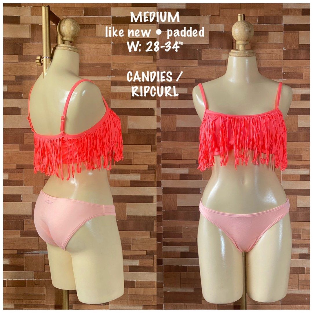Neon pink two piece swimsuit deals