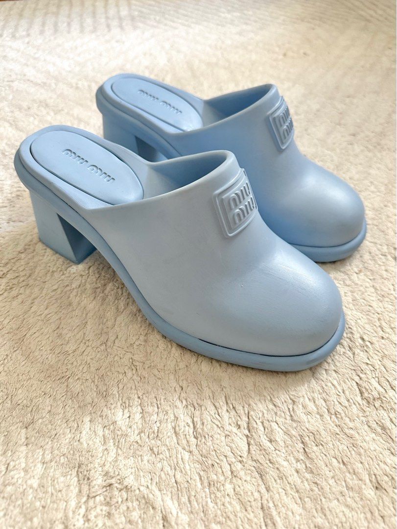 MIU MIU Baby Blue Mules Carousell