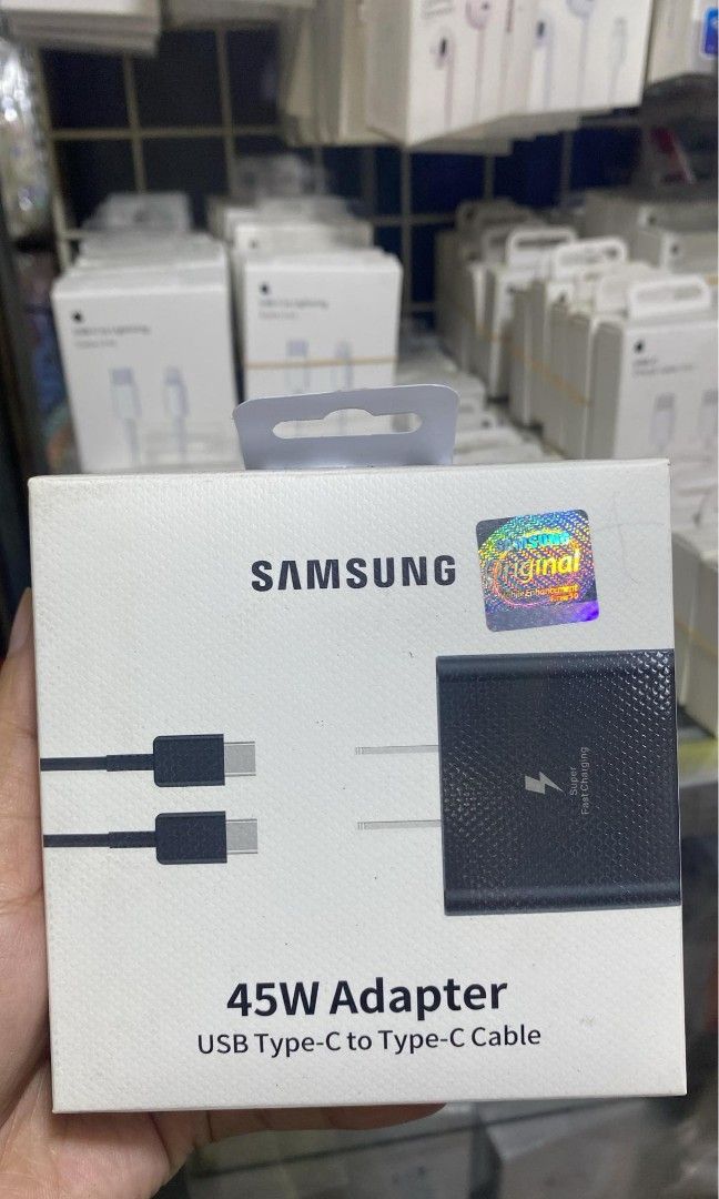 SAMSUNG 45W ADAPTER / CABLE type c-C (Category: Chargers & Cables) located in Manila. Submitted by milasgadgetph (Listing ID 1318032165, Image 1). Description: .