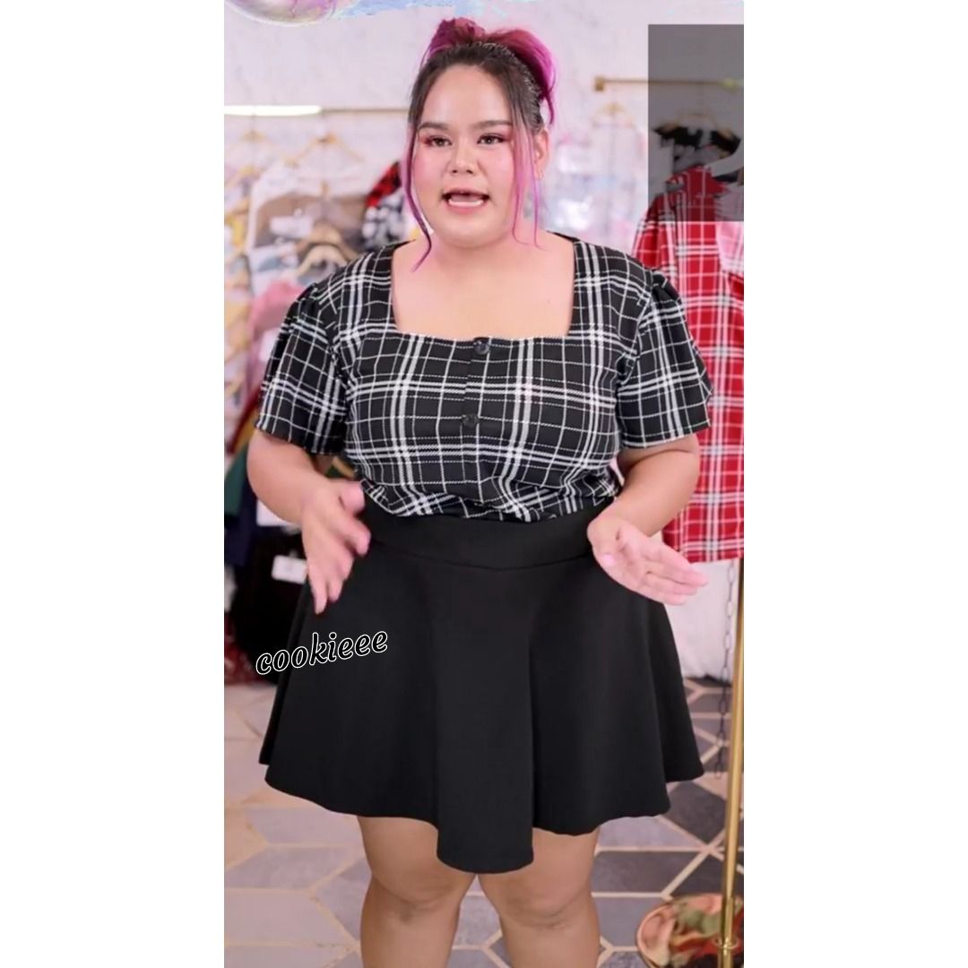 Plus size plaid skirt 7xl store