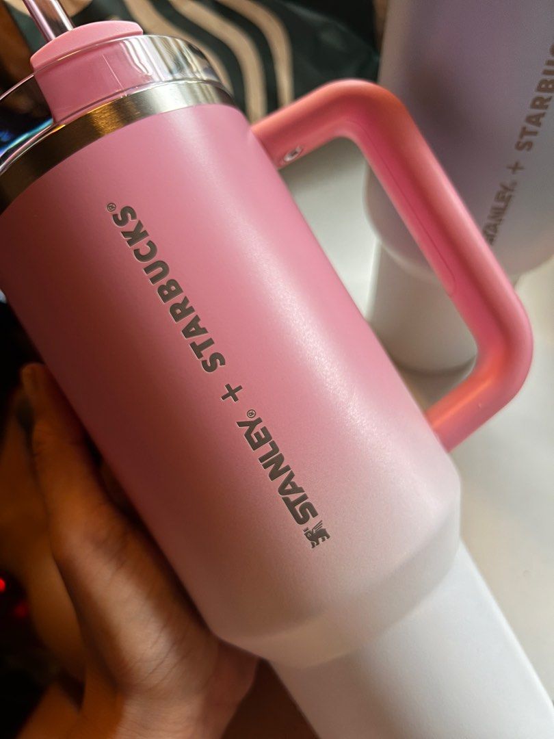 Stanley Starbucks Pink (Category: Water Bottles & Tumblers) located in Caloocan City. Submitted by casadisenyo (Listing ID 1318066816, Image 2). Description: 40oz With SKU With box GREY & BLUE SOLD.