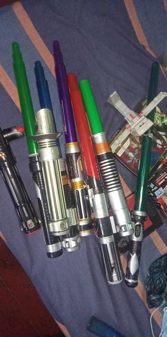 Star Wars Toy Collection Lot (Category: Action & Battle Toys) located in Manila. Submitted by quing13 (Listing ID 1317938388, Image 2). Description: Negotiable Hasbro Lightsaber Lego Funko PM for offers.