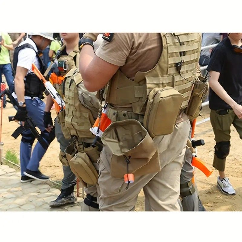 KRYDEX GEAR Borsa tattica Molle Dump Pouch, pieghevole, con coulisse, colore: marrone coyot KRYDEX GEAR Borsa tattica Molle Dump Pouch, pieghevole, con coulisse, colore: marrone coyot