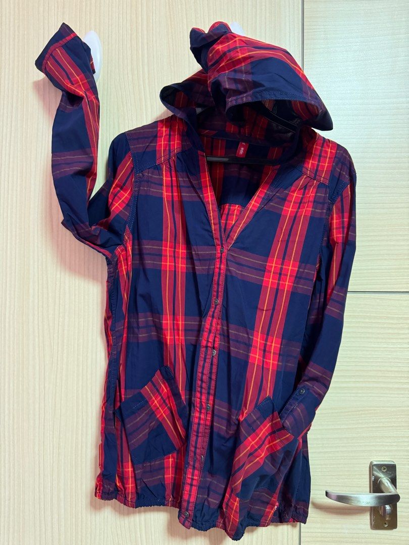 Checkered hoodie jacket shop