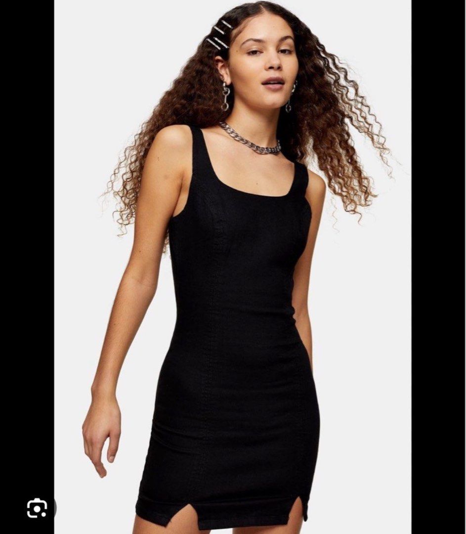 Topshop denim bodycon dress best sale