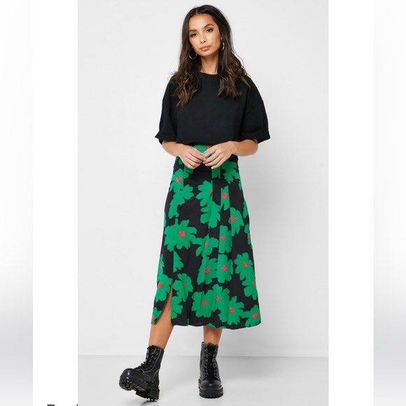 Floral midi skirt topshop outlet