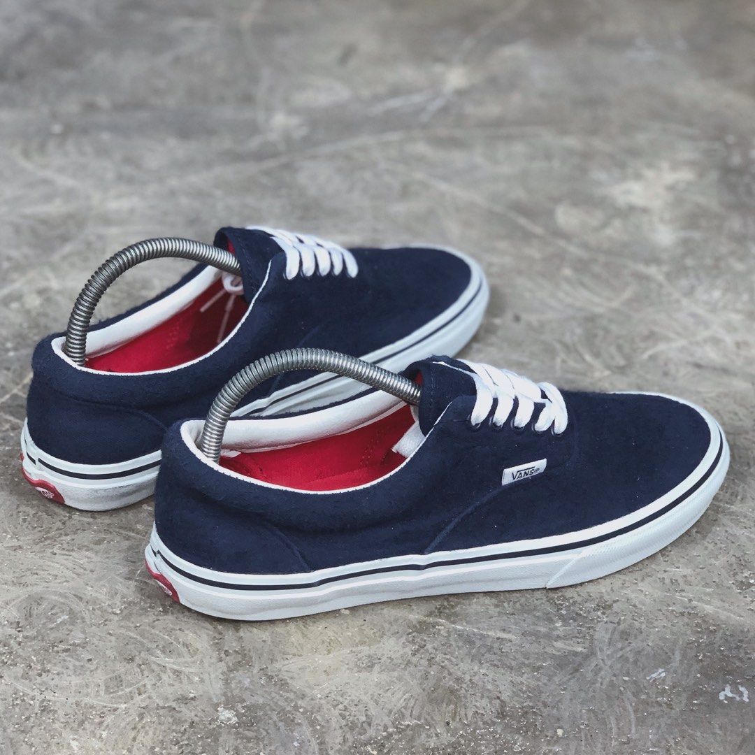 Vans era navy wool japan market, Fesyen Pria, Sepatu Sneakers di