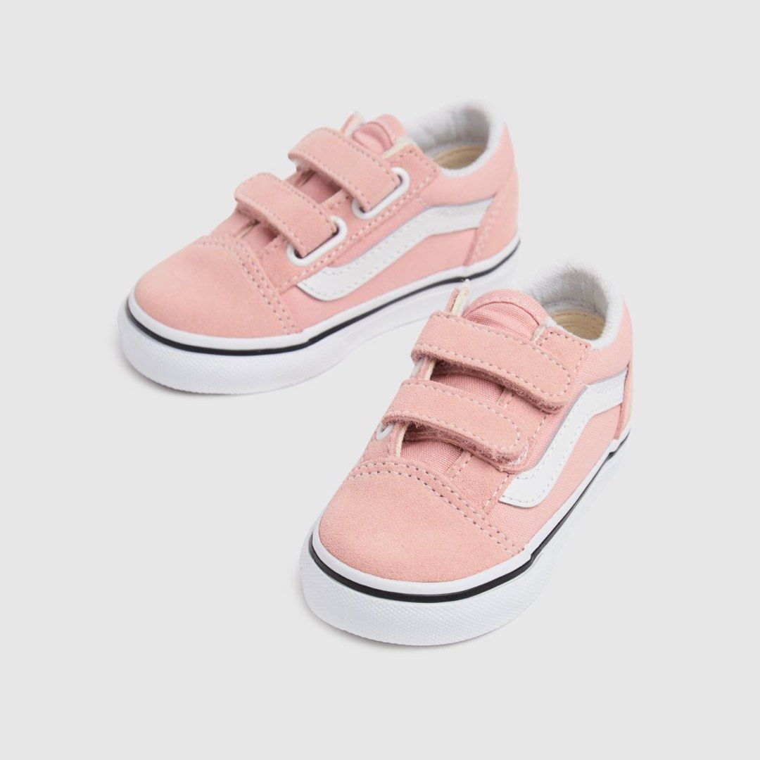 Vans Toddler Old Skool V Shoe Pink Babies Kids Babies Kids Fashion on Carousell