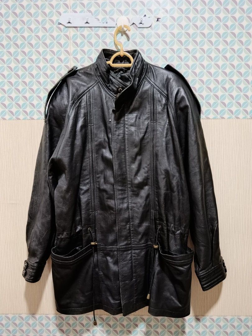 VIA NOUVA GENUINE LEATHER JACKET Size 50 PIT 24 L 31 2.8.24 Men s Fashion Coats Jackets and Outerwear on Carousell
