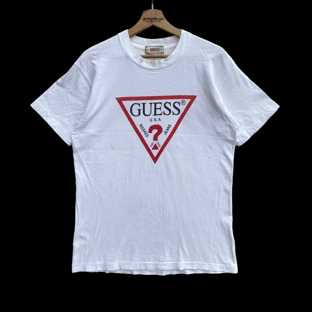 Vintage guess t shirt mens on sale