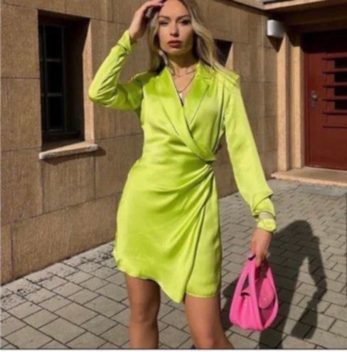 Zara Lime Green Blazer Dress, Women's Fashion, Dresses & Sets, Dresses on  Carousell