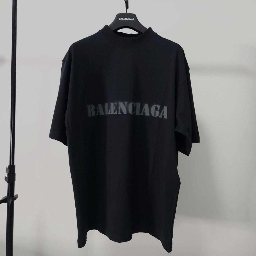 BALENCI STENCIL TYPE T-SHIRT OVERSIZED MEDIUM FIT IN BLACK