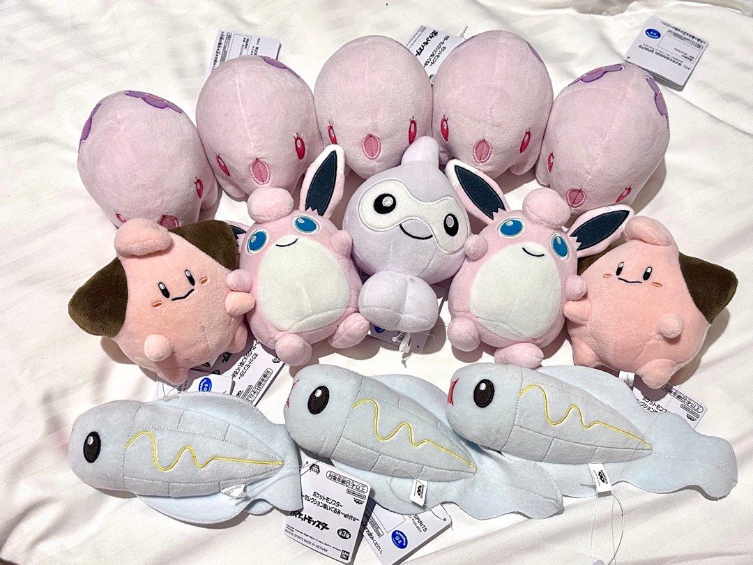 全新 日本景品 公仔 Pokémon 寵物小精靈 寶可夢 圓蝌蚪 麻麻小魚 皮寶寶 皮皮 胖可丁 肥波球 飄浮泡泡 食夢夢 寶可夢, 興趣及 ...