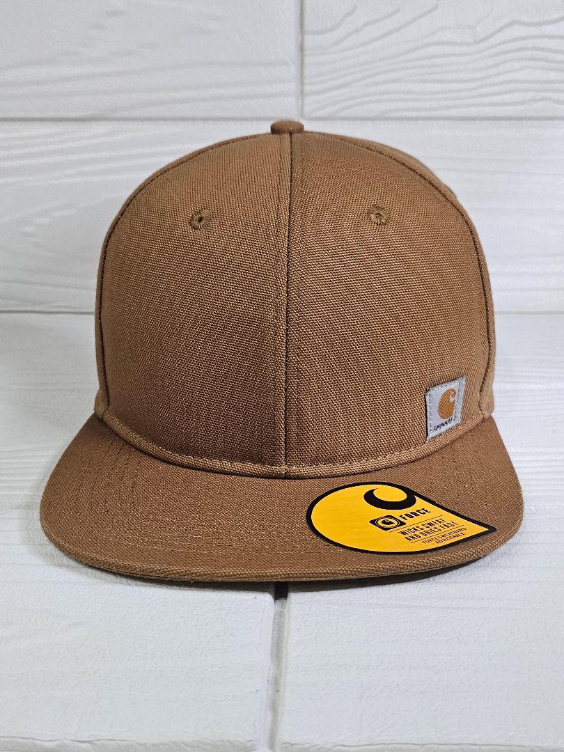CARHARTT FLAT BRIM BEIGE BROWN CAP Men s Fashion Watches Accessories Caps Hats on Carousell