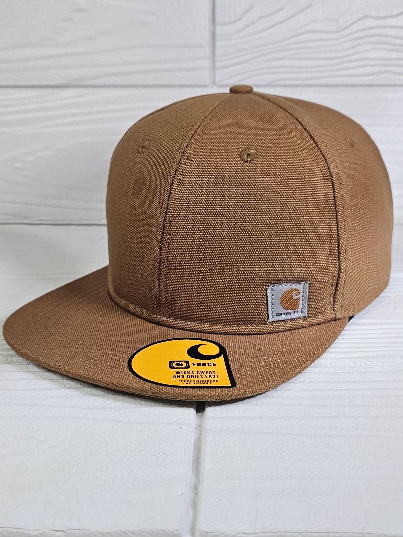 CARHARTT FLAT BRIM BEIGE BROWN CAP Men s Fashion Watches Accessories Caps Hats on Carousell
