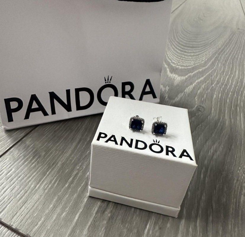 SALE PANDORA BLUE TIMELESS ELEGANCE STUD EARRING Women s Fashion Jewelry Organizers Earrings on Carousell
