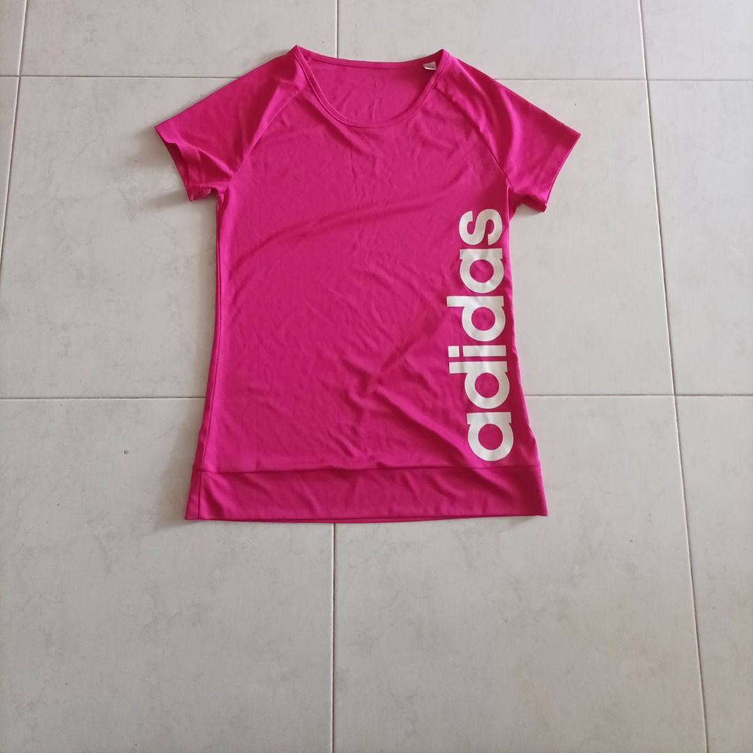 Hot pink adidas t shirt hotsell
