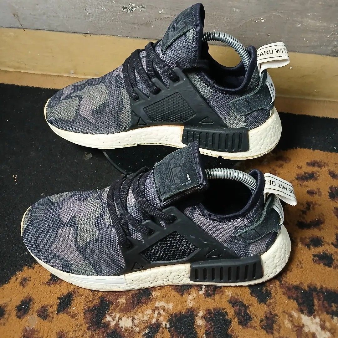 Sepatu Adidas NMD XR1 Black Duck Camo, Fesyen Pria, Sepatu
