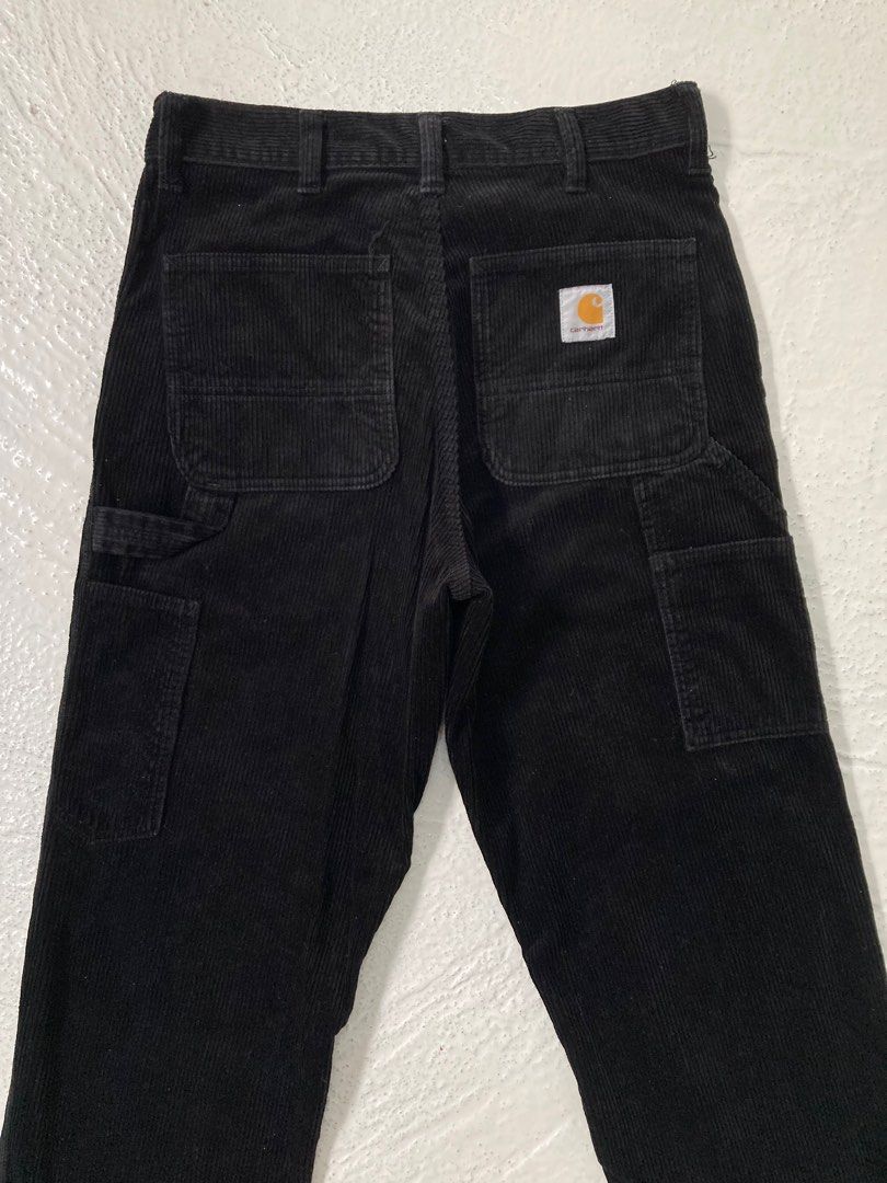Authentic Carhartt WIP Single Knee Pants Black Curduroy for Men s Actual Waistline 31 Men s Fashion Bottoms Jeans on Carousell