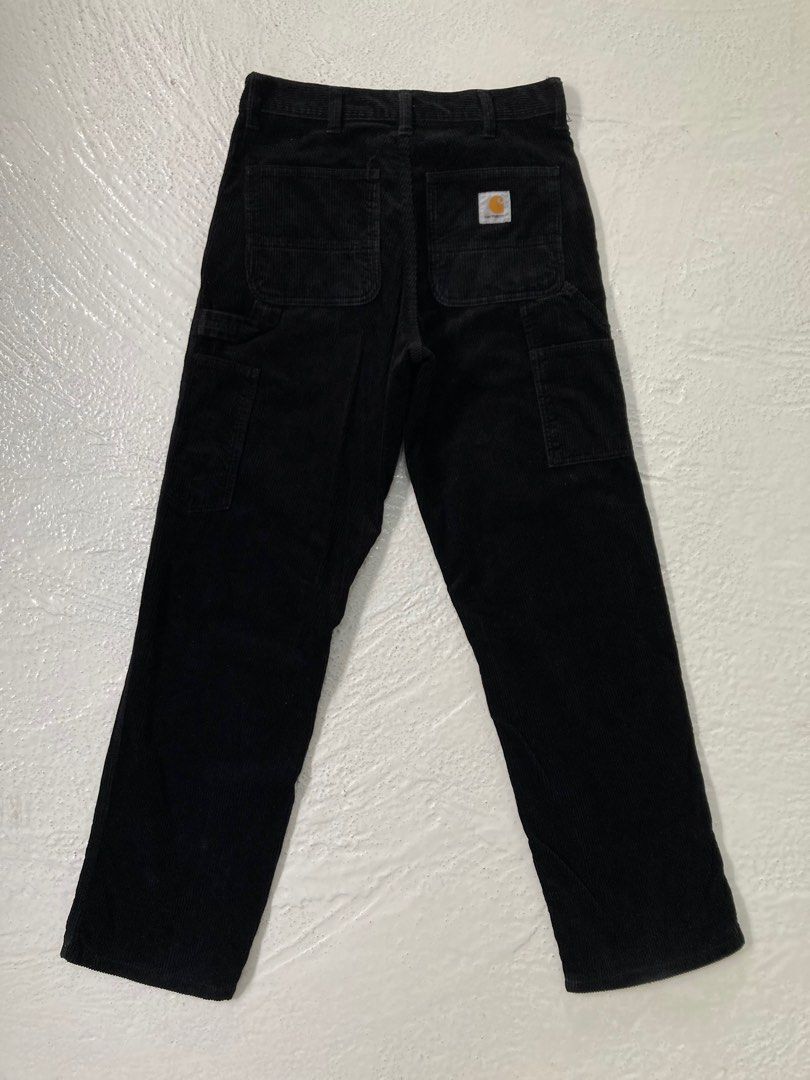 Authentic Carhartt WIP Single Knee Pants Black Curduroy for Men s Actual Waistline 31 Men s Fashion Bottoms Jeans on Carousell