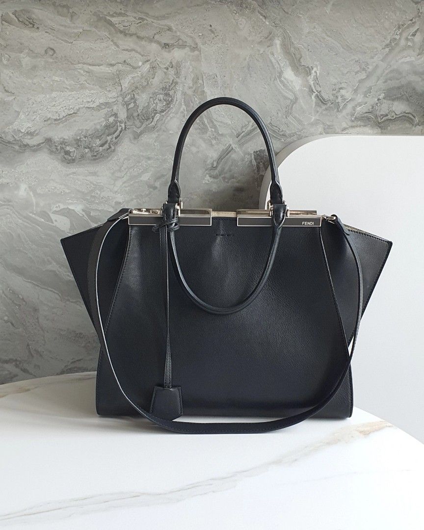 Authentic Fen di 3 Jours Medium Black Bag Luxury Bags Wallets on Carousell