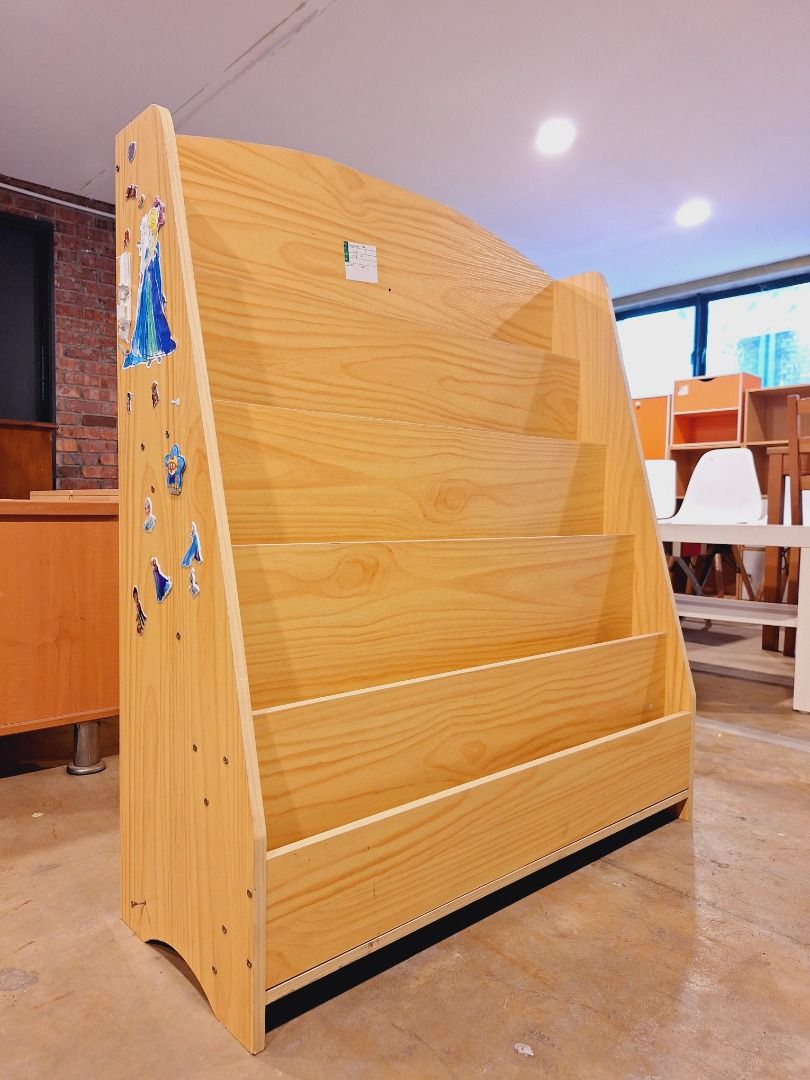 Birch Wooden 5-tier Book/Magazine Display Shelf / Kayu Birch Letak Buku ...
