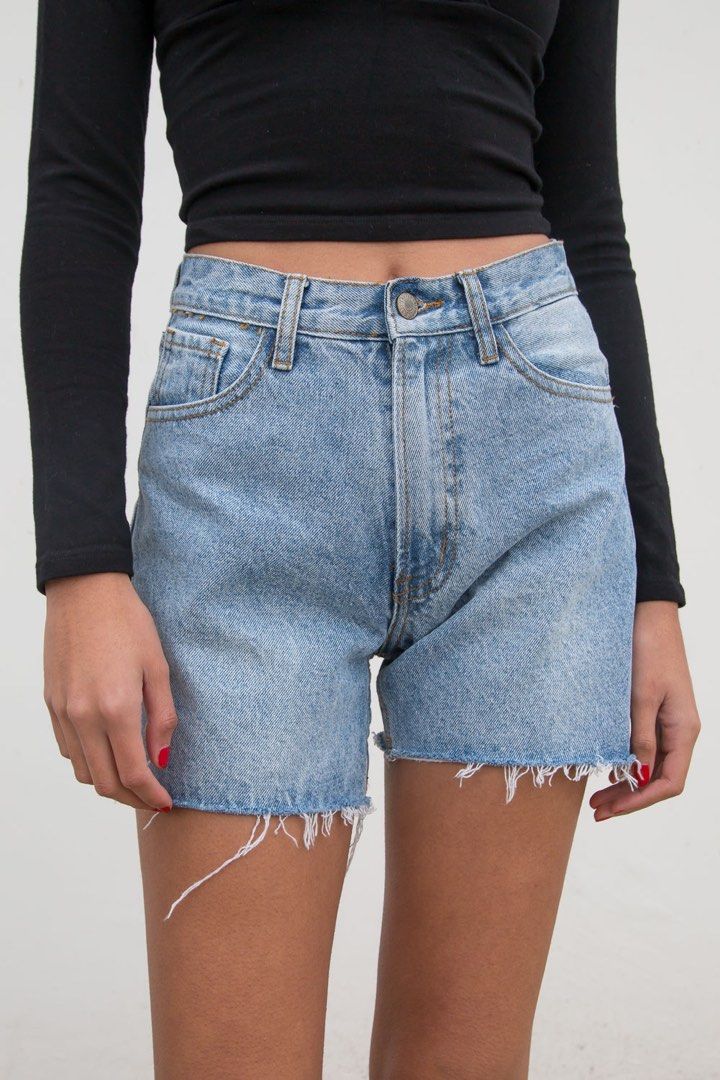 High waisted jean shorts brandy melville clearance
