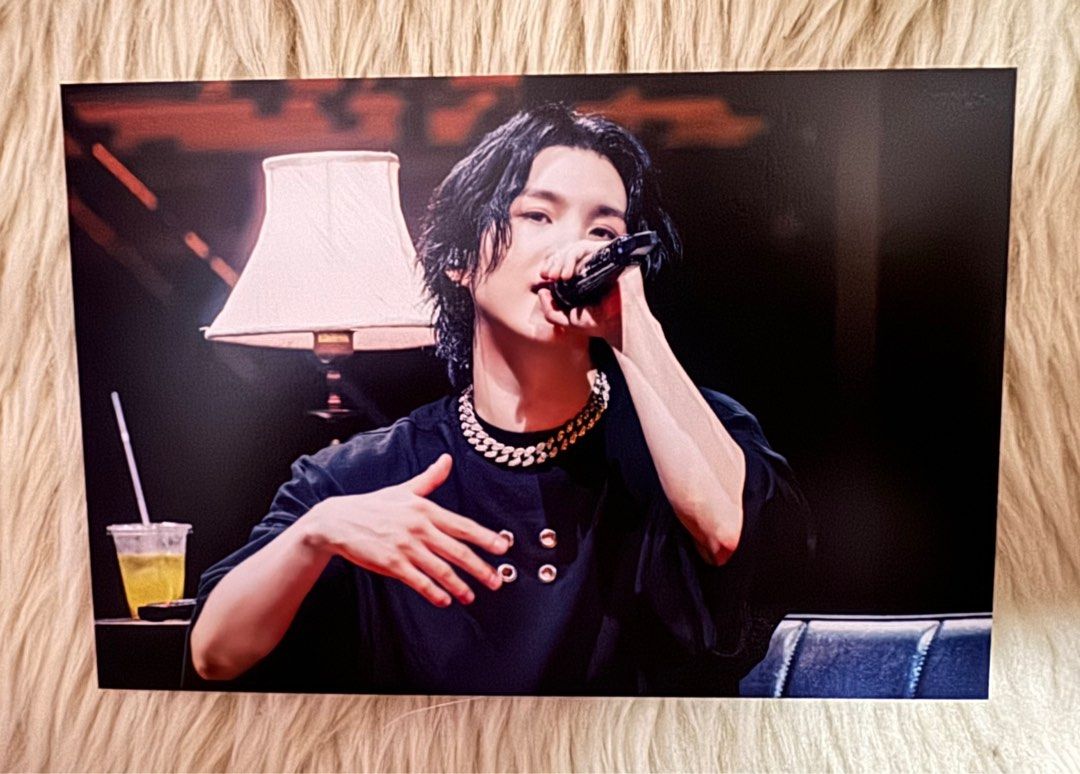 BTS Suga Agust D Dday Movie postcards (JPFC) (Category: K-Wave Merchandise) located in Muntinlupa City. Submitted by btsmerchaddict (Listing ID 1322877416, Image 2). Description: 500 each On hand Mint condition Bought directly from weverse JPFC official site.