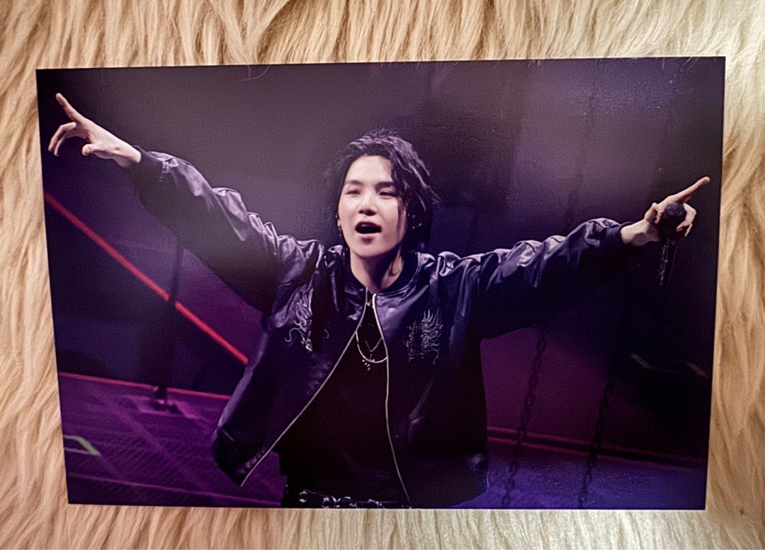 BTS Suga Agust D Dday Movie postcards (JPFC) (Category: K-Wave Merchandise) located in Muntinlupa City. Submitted by btsmerchaddict (Listing ID 1322877416, Image 3). Description: 500 each On hand Mint condition Bought directly from weverse JPFC official site.