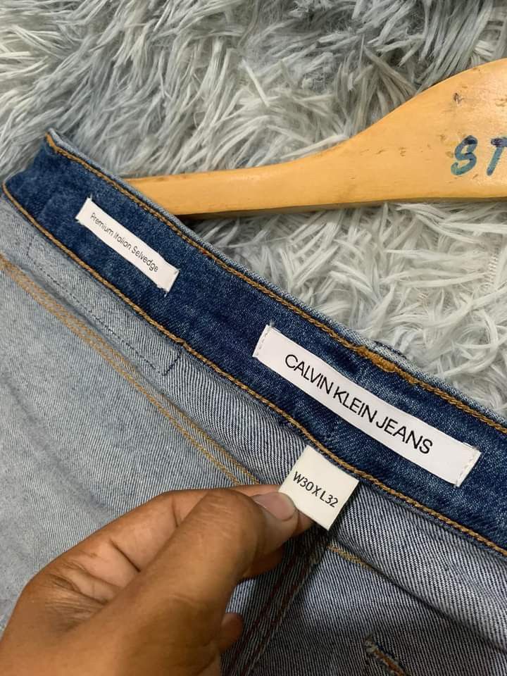 Calvin Klein selvedge jeans Men s Fashion Bottoms Jeans on Carousell