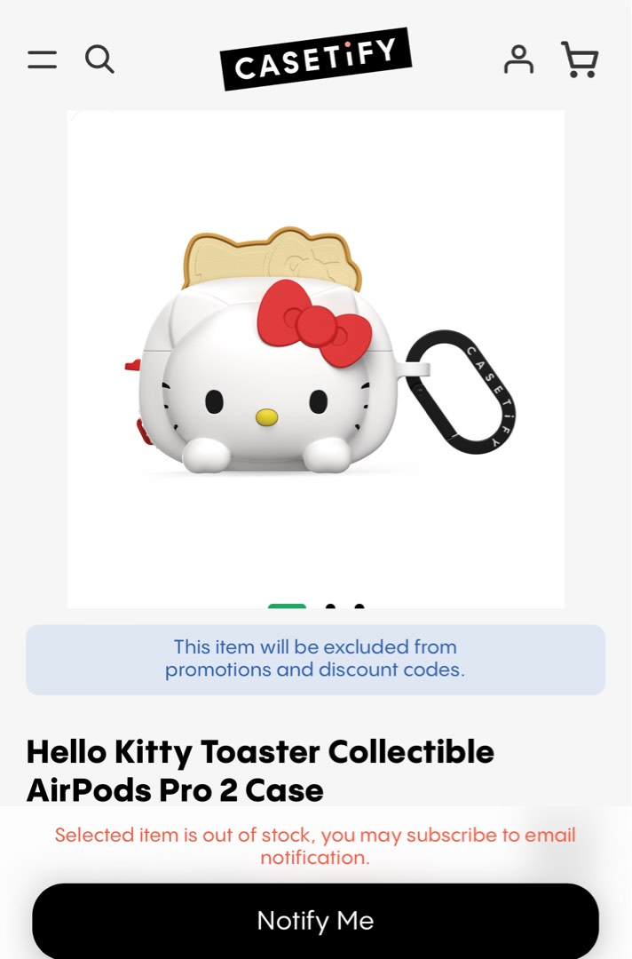 Casetify Hello Kitty Toaster Collectible AirPods Pro Case