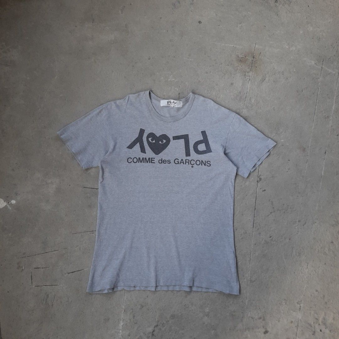 CDG COMME des GARCONS Play Script Tee Luxury Apparel on Carousell