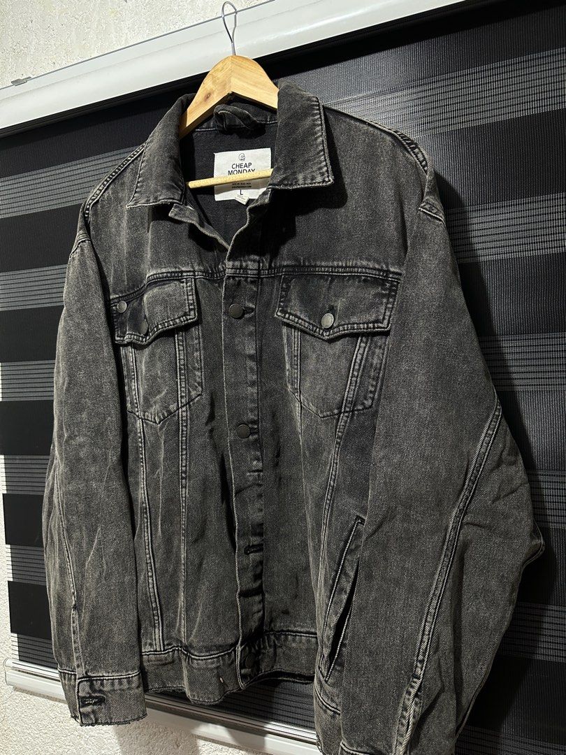 Cheap monday black denim jacket shop