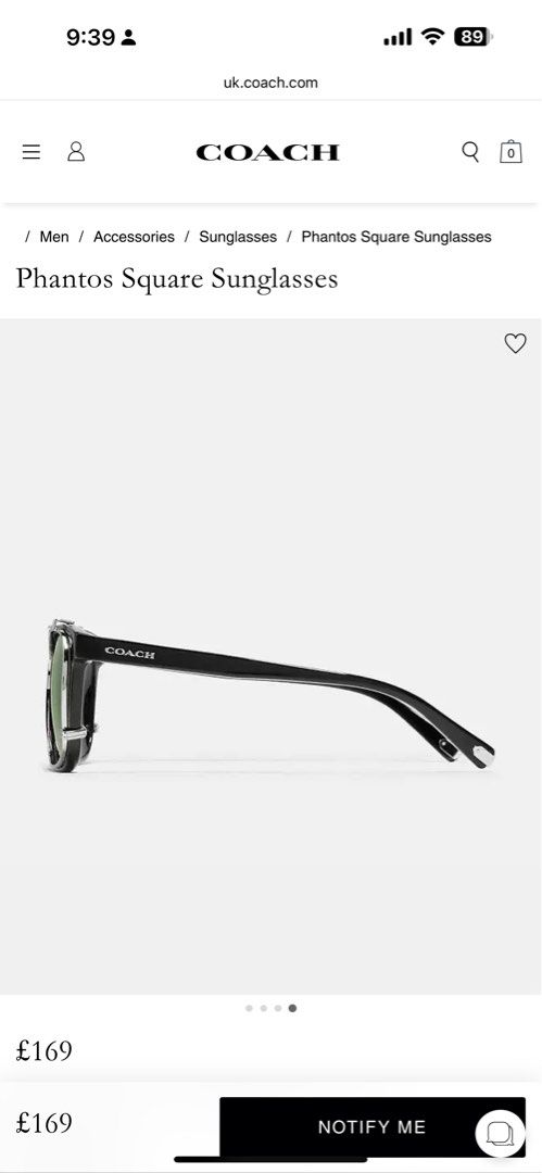 Coach phantos square sunglasses hot sale