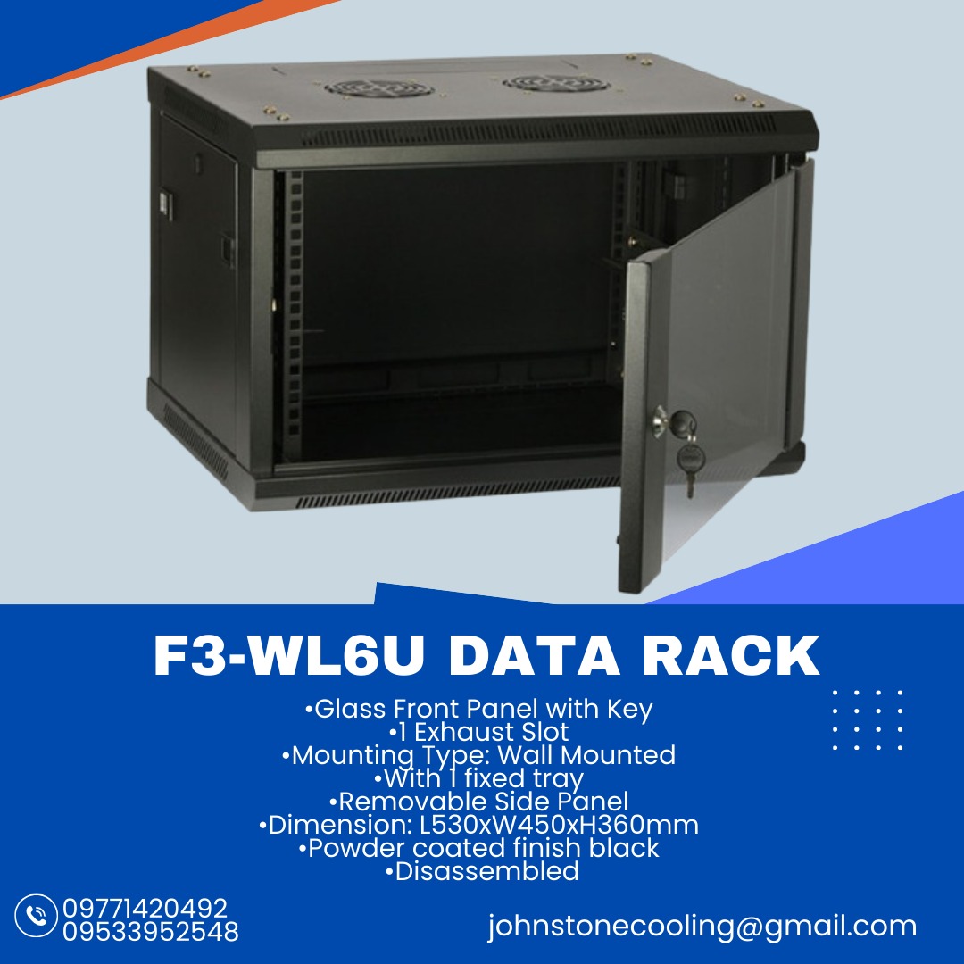 DATA CABINET RACK (6U), Commercial & Industrial, Construction Tools ...